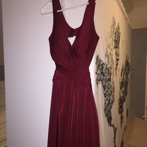 V-Neck Prom Dress with Open Back by Faviana